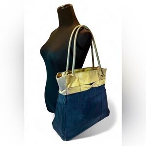 Clair V Silk Handcrafted Shoulder bag, Black/Chartreuse Bow front Tote EUC